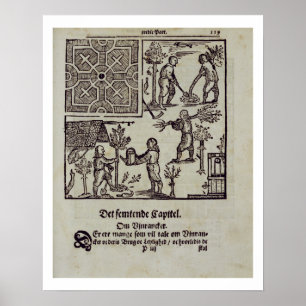 Póster Plantando árboles, "del jardinero holandés" por