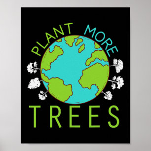 Póster Plantar más árboles salva la naturaleza climática