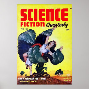 Póster Plantas antropófagas de la ciencia ficción del