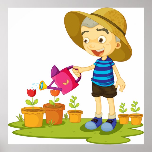 Póster Plantas de agua para niños (Frente)