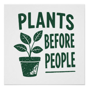 Póster Plantas divertidas antes que las personas Arte de 