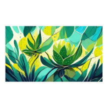 Plantas suculentas en verde y amarillo