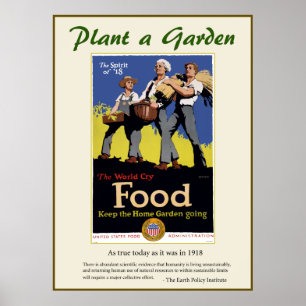 Póster Plante un jardín