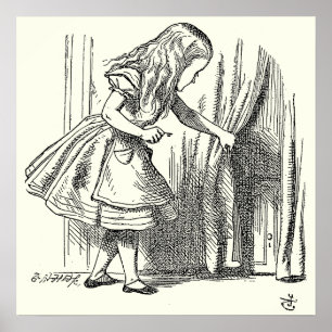 Póster Plantilla Alicia buscando la puerta
