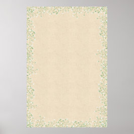 Póster Plantilla de Boho, Boda de aliento del bebé, para 