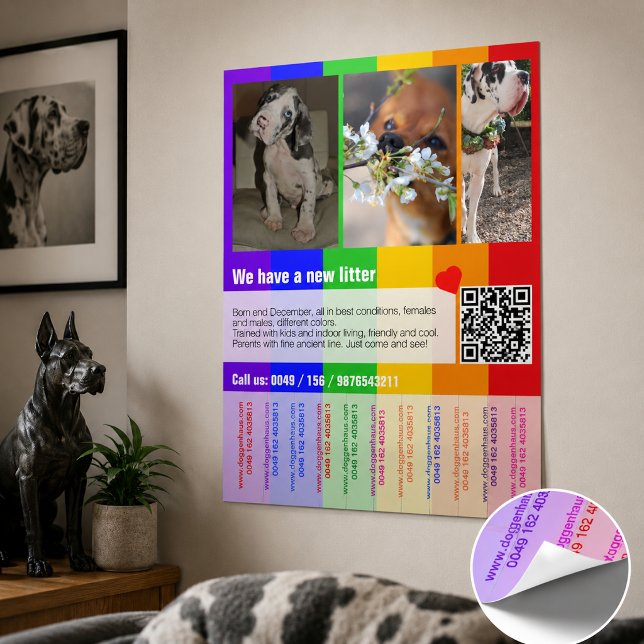 Póster plantilla de cachorros imprimibles para la venta (Subido por el creador)
