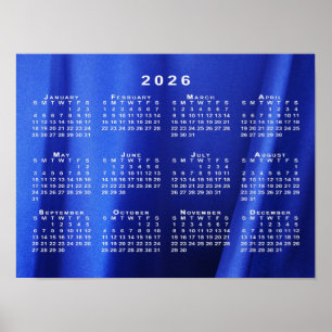 Póster Plantilla de calendario 2026 sobre foto abstracta