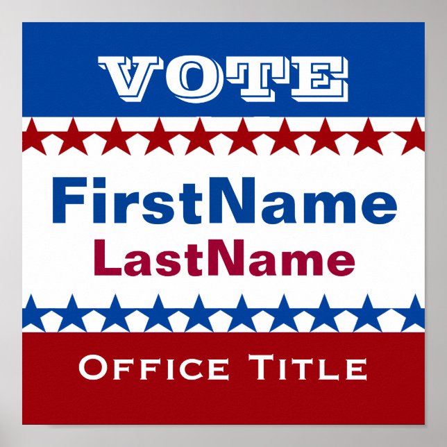 Póster Plantilla de campaña de personalizado (Frente)