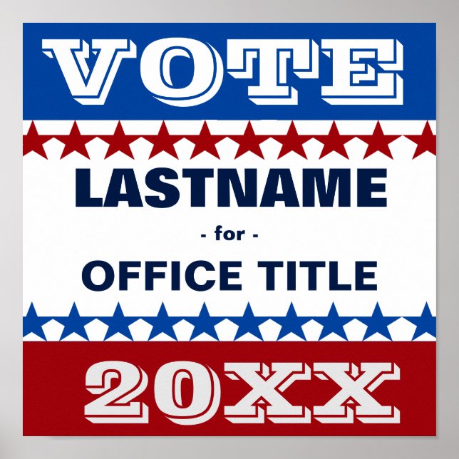 Póster Plantilla de campaña de personalizado (Frente)