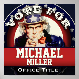 Póster Plantilla de campaña Tío Sam