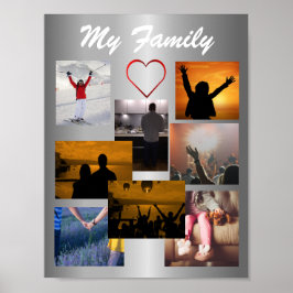 Póster Plantilla De Collage de fotos De Familia personali