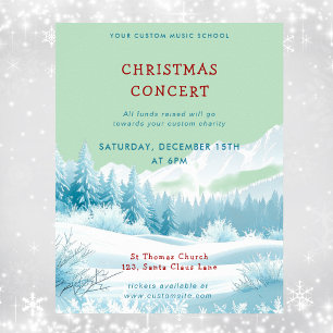 Póster Plantilla de Concierto de Música de Navidad de Inv