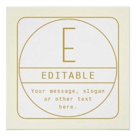 Póster Plantilla de diseño retro-moderno editable Gold &