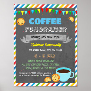 Póster Plantilla de evento Coffee Fundraiser