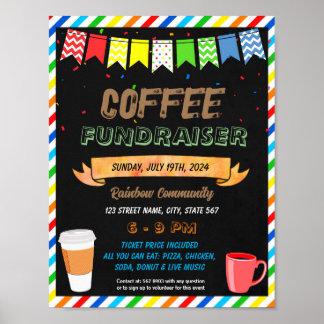 Póster Plantilla de evento Coffee Fundraiser