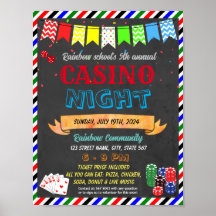 Plantilla de evento de escuela nocturna de Casino