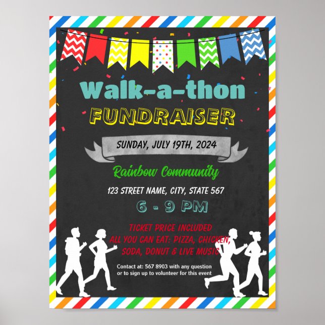 Póster Plantilla de evento de maratón