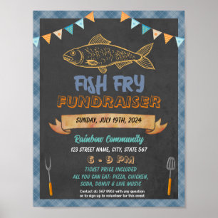 Póster plantilla de evento Fish Fry Fundraiser