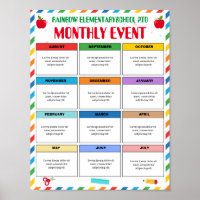 Plantilla de evento mensual PTO PTA editable