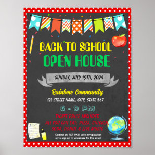 Póster Plantilla de evento School Open House