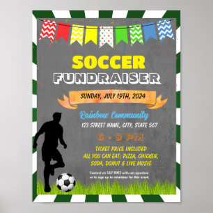 Póster Plantilla de evento Soccer Fundraiser
