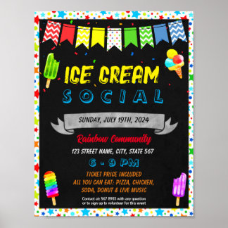 Póster Plantilla de evento social Ice Cream