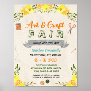 Póster Plantilla de evento Spring Summer Craft Show