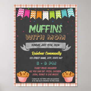 Póster Plantilla de eventos Muffins With Mom