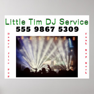 Póster Plantilla de foto de bodas electrónica DJ Disc Joc