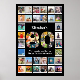 Póster Plantilla de foto familiar para el recuerdo del 80