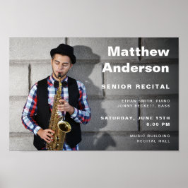 Póster Plantilla de fotografía de concierto de música edi