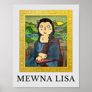 Póster Plantilla de gatos y perros con famosas pinturas