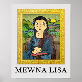 Póster Plantilla de gatos y perros con famosas pinturas