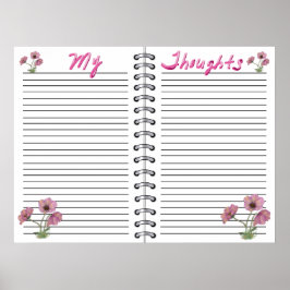 Póster Plantilla de inserción de planificador digital