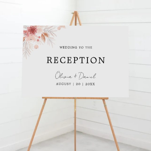 Póster Plantilla de invitación a la boda de flores silves (Subido por el creador)
