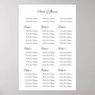 Póster Plantilla de la gráfica de asiento del boda "Make 