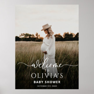 Póster Plantilla de letrero de bienvenida para baby showe