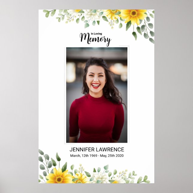 Póster Plantilla de letrero de bienvenida para funeral fl (Frente)