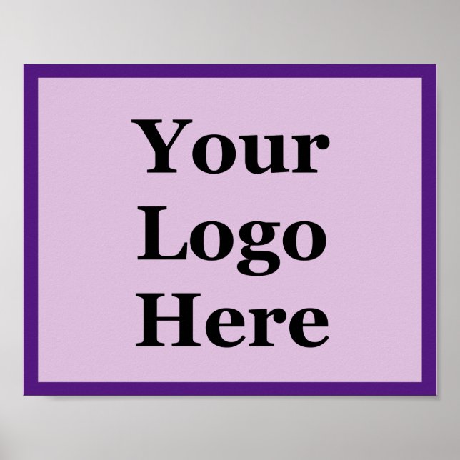 Póster Plantilla de logotipo de Business Lilac y Purple s (Frente)