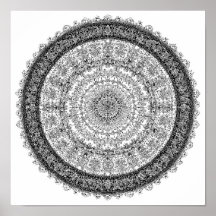 Plantilla de Mandala de Óxido Fractal de Belleza T