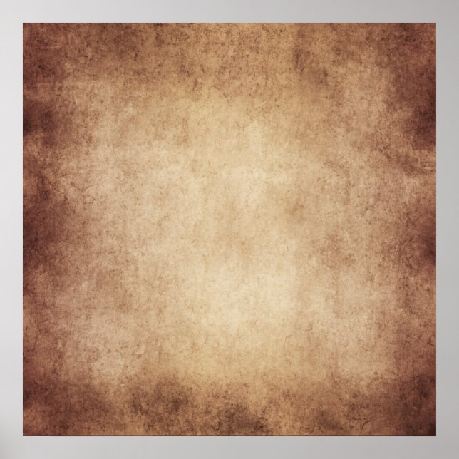 Póster Plantilla de papel de pergamino de vejez en blanco (Frente)