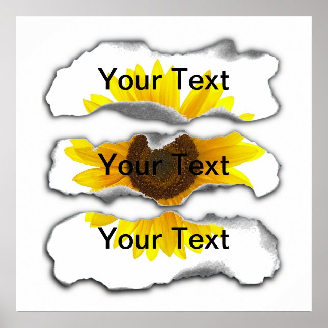 Póster Plantilla de papel quemado - Personalizable (Frente)