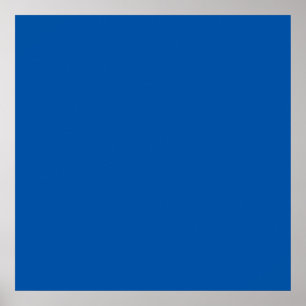 Póster Plantilla de Personalizable azul de bronce en blan