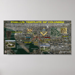 Póster Plantilla de Phallus de Columbia