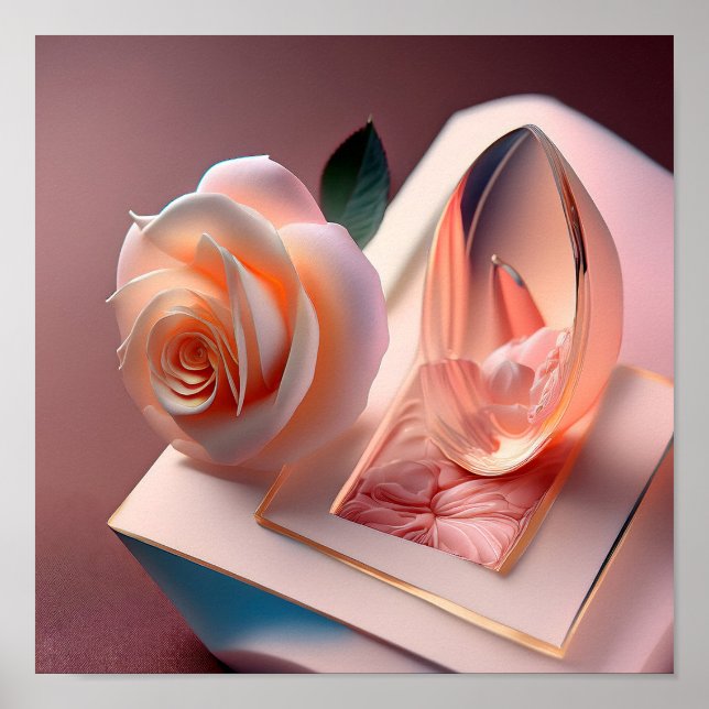 Póster Plantilla de Poster artístico (mate / cuadrado) (Frente)