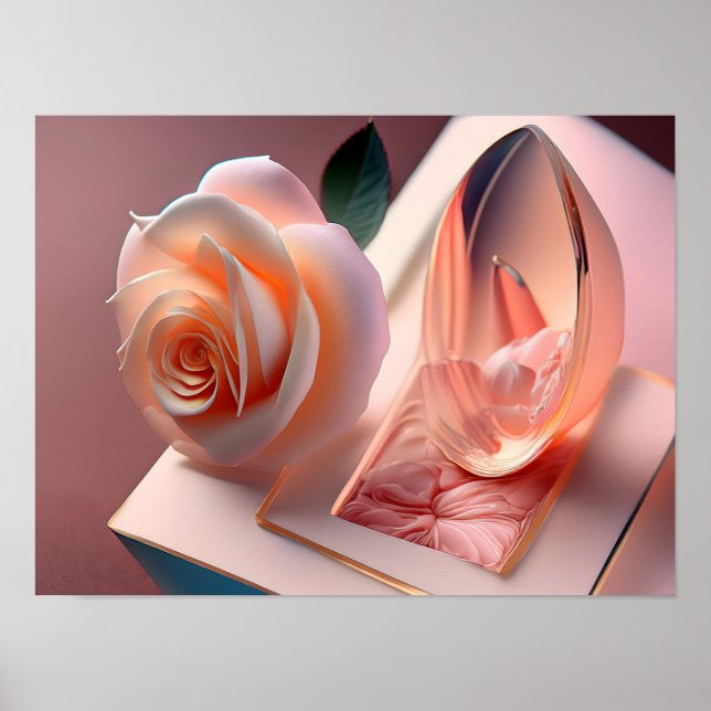 Póster Plantilla de Poster artístico (mate / horizontal) (Frente)