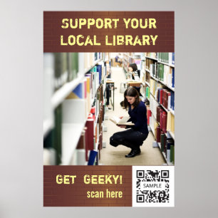 Póster Plantilla de poster compatible con su biblioteca l