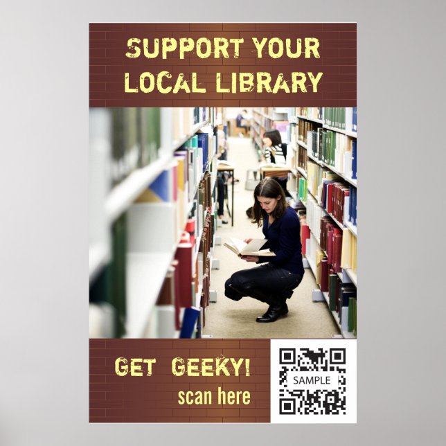 Póster Plantilla de poster compatible con su biblioteca l (Frente)