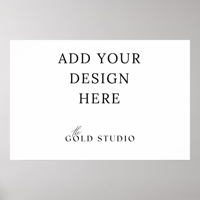 Póster Plantilla de Poster de paisajes en blanco (20 x 30 (Frente)