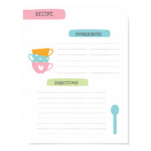 Plantilla de Receta A4 (Descarga Instantánea)